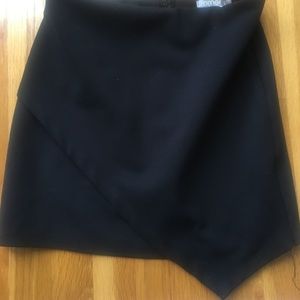 LF stores black asymmetrical bodycon black skirt